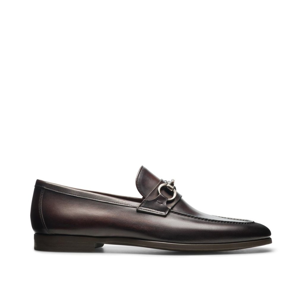 Bashwood Handmade Chocolate Brown Leather Buckle Loafers